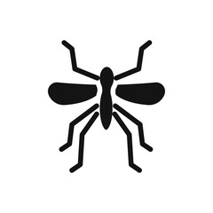 Mosquito icon Flat simple outline set