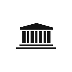 Fototapeta premium Museum icon Flat simple outline set