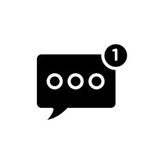 Notification icon Flat simple outline set