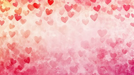 Love themed soft pink gradient background with scattered hearts