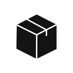 Package icon Flat simple outline set