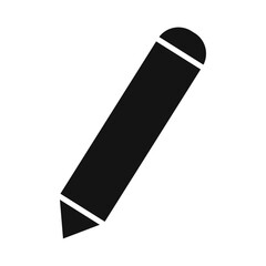 Pencil icon Flat simple outline set