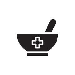 Pharmacy icon Flat simple outline set