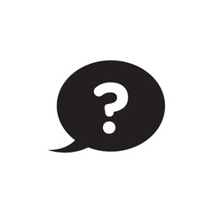 Question icon Flat simple outline set