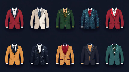 冬のジャケットデザイン10点セット - おしゃれで暖かいコーディネート 10 Winter Jacket Designs - Stylish and Cozy Outfits｜Generative AI