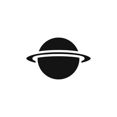 Space icon Flat simple outline set
