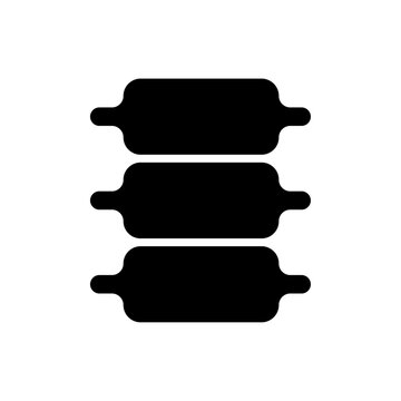 black rolling pins stacked clip art preview
