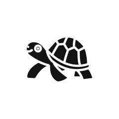 Tortoise icon Flat simple outline set