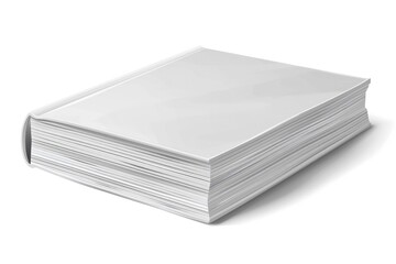 Book Horizontal. Closed Hardcover Book Template with Realistic Shadows for Design Presentation