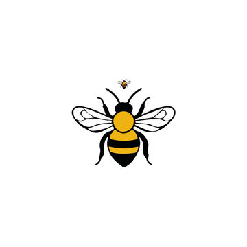  Simple flat 2D icon bee isolated on transparent background, vector, flat design, animation design, vector, flat design, animation design, simple flat 2D icon, minimalist design, clipart