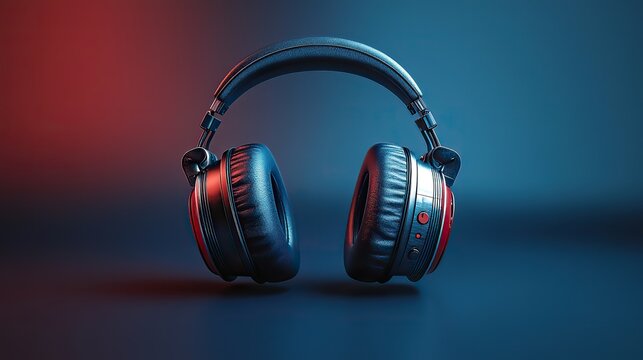 headphones gaming headset 3d rendering listening audio electronic device