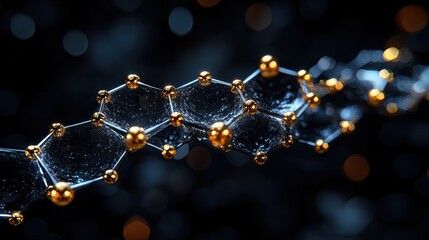 hexagonal scientific and technological materials 3d rendering