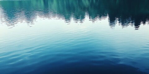 Reflections in the still water of a lake