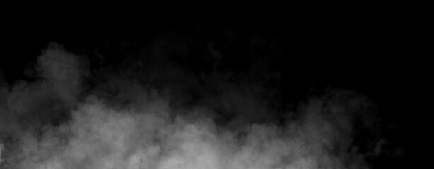 Panoramic view misty fire smoke background. Abstract texture overlays for copyspace. Stock illustration.