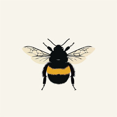  Simple flat 2D icon bee isolated on transparent background, vector, flat design, animation design, vector, flat design, animation design, simple flat 2D icon, minimalist design, clipart