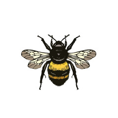  Simple flat 2D icon bee isolated on transparent background, vector, flat design, animation design, vector, flat design, animation design, simple flat 2D icon, minimalist design, clipart