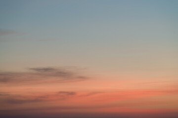 Sky gradient from blue to orange sunset