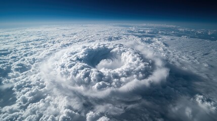 Close-up of Spain's high-altitude weather patterns, showing dense cloud spirals in a DANA event, symbolizing cold air mass and atmospheric isolation.