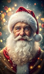Santa Claus in a Festive Christmas Atmosphere with Warm Winter Cheer and Holiday Magic