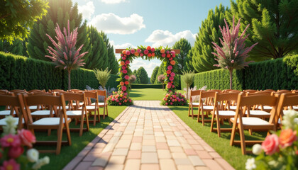 Fototapeta premium Stunning Outdoor Wedding Ceremony Venue