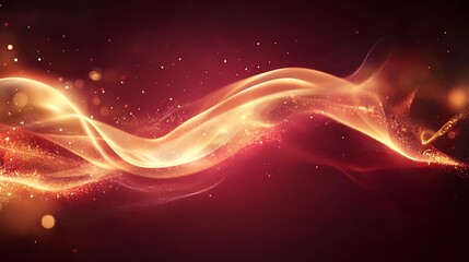 Fototapeta premium Rich burgundy background with light smoke drift and a warm glowing light