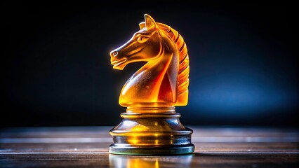 Alabaster Chess Knight Piece Silhouette on Transparent Background - Elegant and Minimalist Design for Chess Lovers and Game Enthusiasts