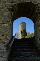 Stone Archway and Medieval Tower