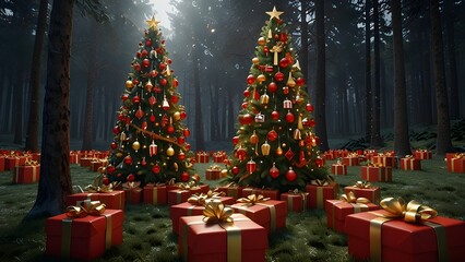 christmas tree with candles