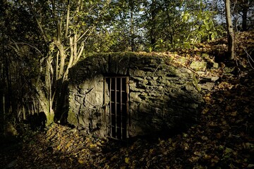 Historic jail at Castle Ebersburg in the Rohn Mountains, Germany