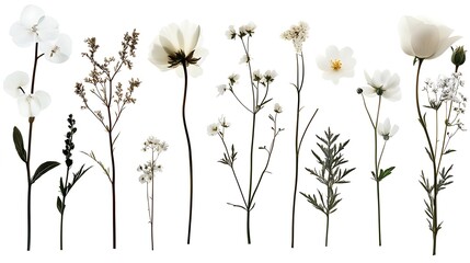 Silhouettes of Wildflowers