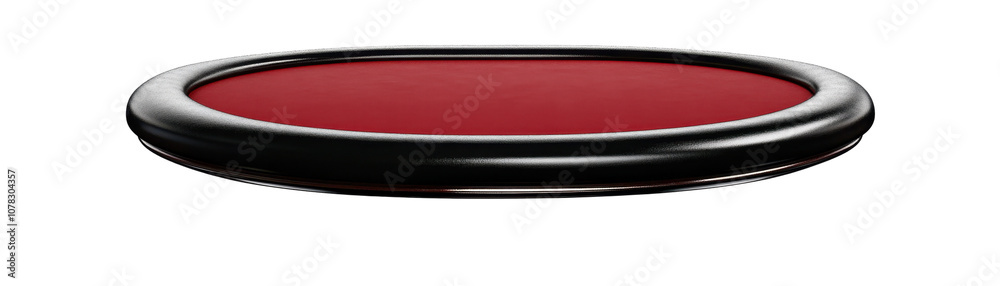 Canvas Prints a red and black table with a black rim. transparent background