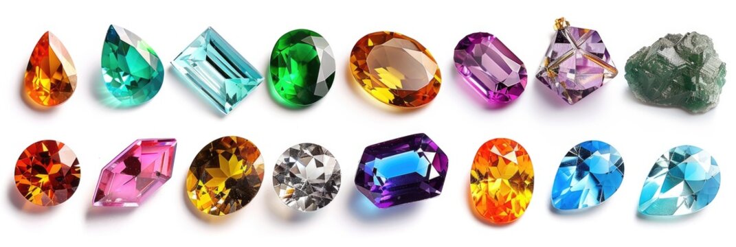 Gemstones Expensive. Collection of Elegantly Colorful Gems for Luxury Fashion