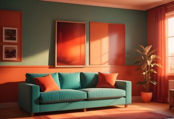 Photo modern style interior room 3d illustration