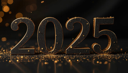 2025 New Year's Elegant Typography Design