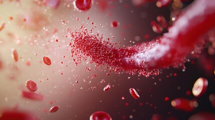 Human artery cross-section with cholesterol deposits reducing blood flow, representing the impact of atherosclerosis and vascular health risks