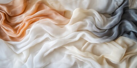 Obraz premium Waves of soft fabric in light colors