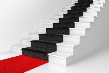 Black and Red Carpet Stairs