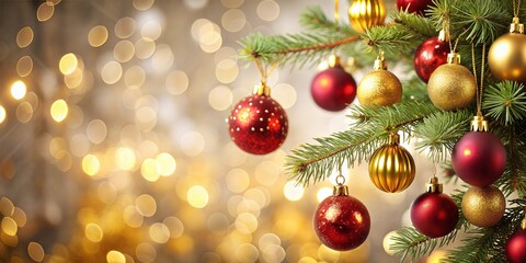 Obraz premium Stunning Christmas Tree With Festive Christmas Atmosphere with Warm Winter Cheer and Holiday Magic