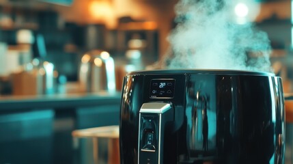 Air Fryer with Steam in a Modern Kitchen Setting