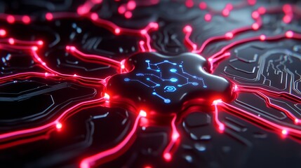 Explore the intricate design of futuristic circuitry representing advanced technology in modern applications