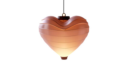 Obraz premium A glowing heart-shaped lantern with a soft, warm light.
