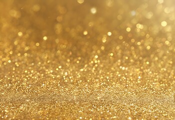 Golden Glitter Texture with Soft Sparkles – Luxurious Warm Background for Holiday Elegance