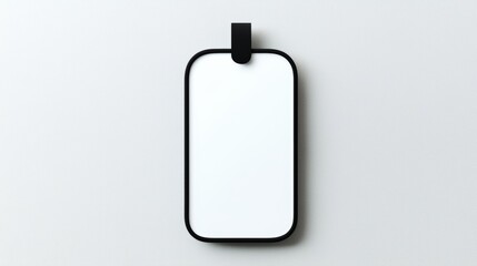 Fototapeta premium A minimalist blank tag hanging on a textured surface, ready for labeling or personalization.
