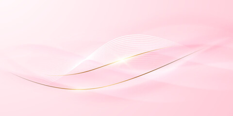 Abstract background design, modern pink and gold geometric element design.