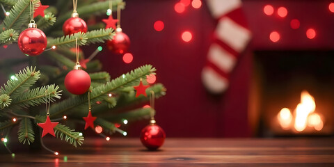 Elegant Christmas Tree with Gold Ornaments and Star on Top