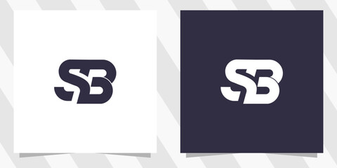 letter sb bs logo design