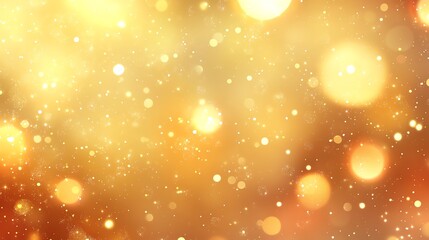 Blurred golden bokeh with soft, luxurious sparkles, ideal for elegant event backgrounds and festive design visuals