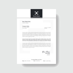Obraz premium Professional And Creative Modern Corporate Business Letter Head Template. 