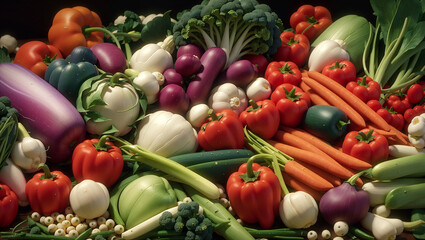 A variety of colorful vegetables