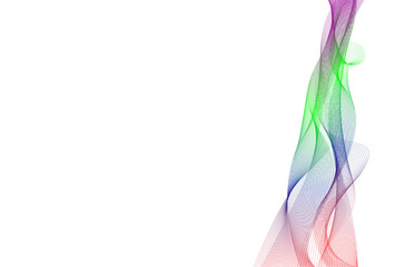 縦型のグラデーションウェーブ壁紙イラスト